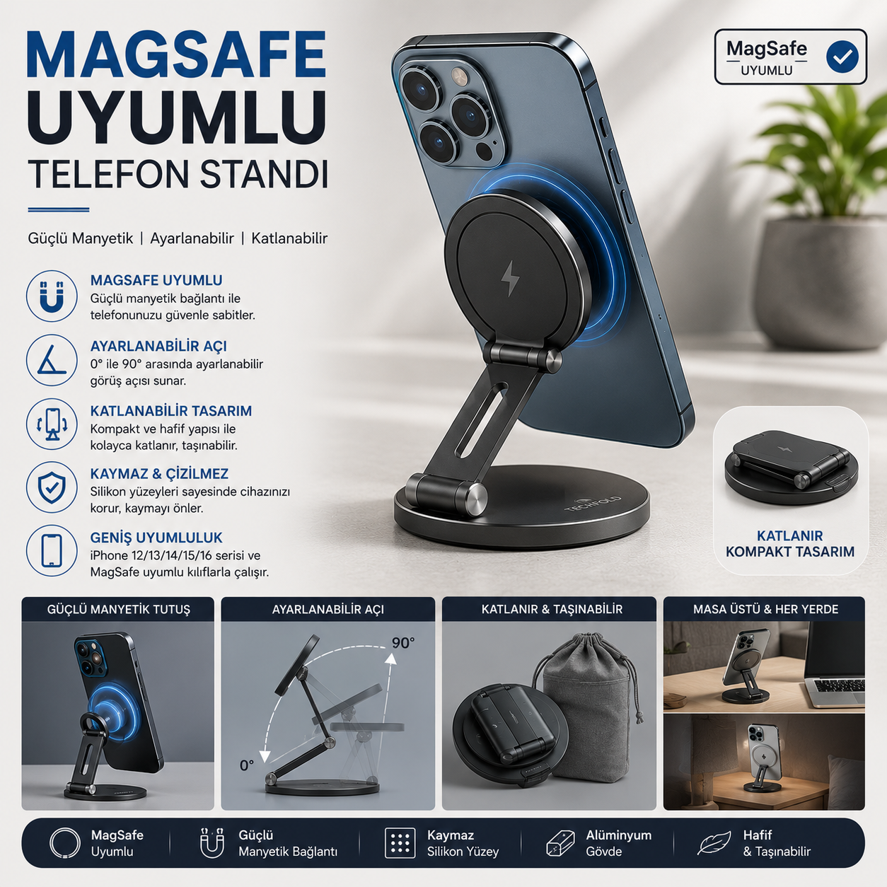 NexusCore Tech telefon standı görseli