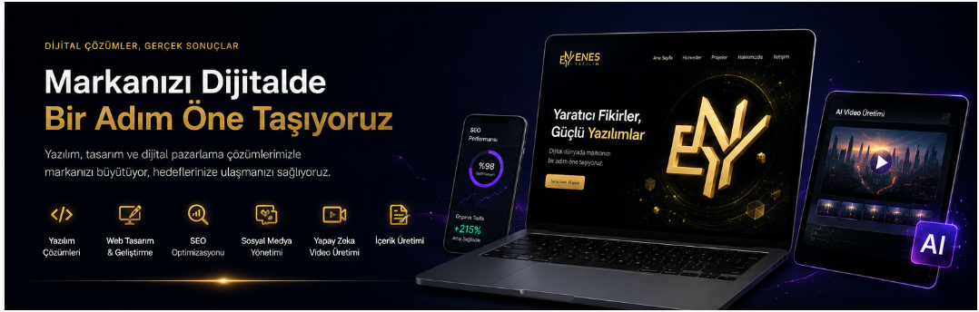 Enes Yazılım dijital çözüm vitrini