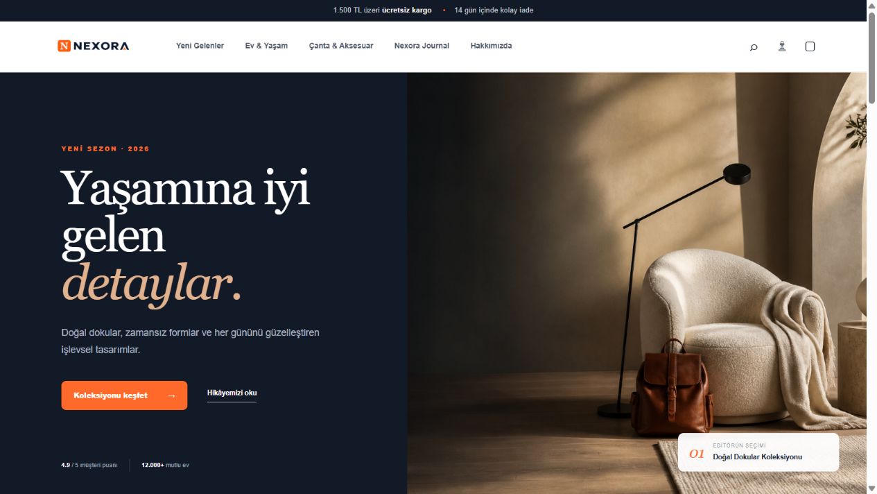 Nexora Premium E-Ticaret Teması ve Yönetim Merkezi - Görsel 3
