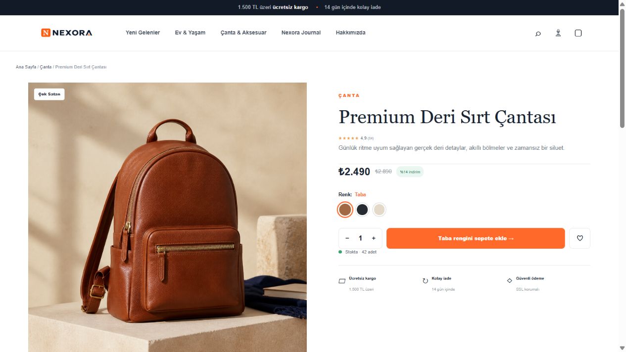 Nexora Premium E-Ticaret Teması ve Yönetim Merkezi - Görsel 4